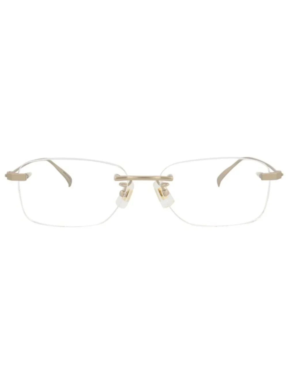 New Dunhill Women's Eyeglasses Square Rectangle Titanium Frame Mens Gold Gold